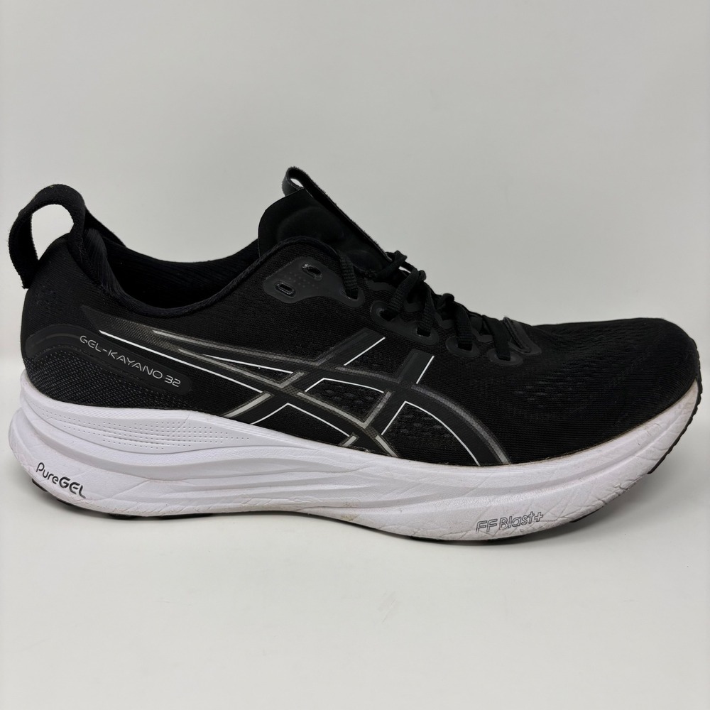 ASICS Gel-Kayano 32 Men's Size 11.5 Black White Athletic Running Shoes